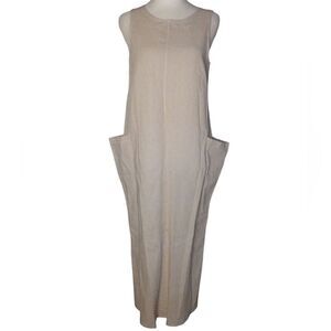 Modern Citizen Natural Tan Linen Blend Lightweight Maxi Dress Size Medium